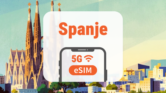 Spanje 5G eSIM | Drievoudig Netwerk • AI & TikTok | 1–30 Dagen | QR-code