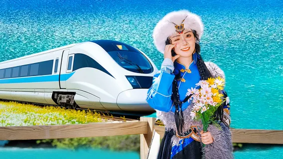 Jiuzhaigou Day Trip - All-Inclusive Independent Tour [Small Group of Up to 8 People in a Minivan + Round-Trip High-Speed ​​Train Included]