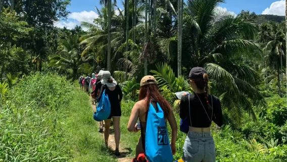 Wanning River Trekking: Tropical Rainforest Waterfall Hiking, Jumping, Swimming, and Small Waterfalls