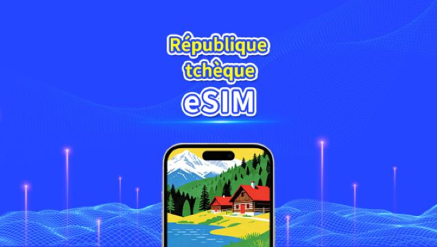 eSIM de la République tchèque | 4G | réseau à haute vitesse | Forfait de données quotidien/total | Facturation 24h/24 | 1-30 jours | code QR