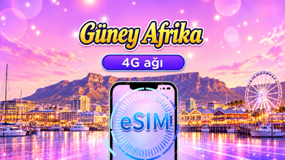 Güney Afrika | 5G/4G eSIM | Günlük paket/Veri paketi | Doğal günlük faturalandırma | 1-30 gün | QR kodu