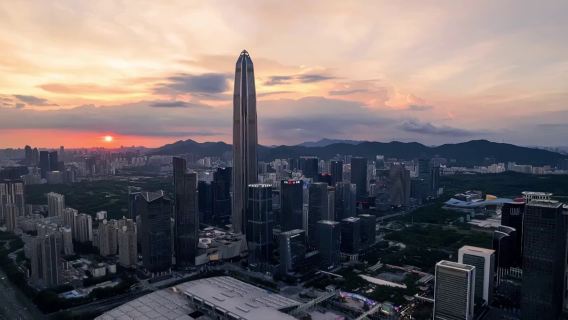 Ping An Finance Center Free Sky observation deck | Top of Shenzhen | High-altitude panoramic photography, perfect for sunset shots