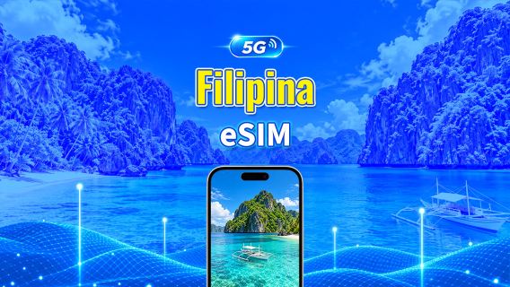 Filipina 4G/5G eSIM | Paket Data Harian/Total | 1–30 Hari | Penagihan 24 Jam | Kode QR