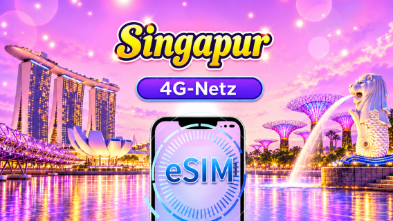Singapur 4G eSIM | Unterstützt TikTok & Google Maps | Tagespaket / Datenpaket (Gesamtvolumen) | 1–30 Tage | Abrechnung im 24-Stunden-Takt | QR-Code