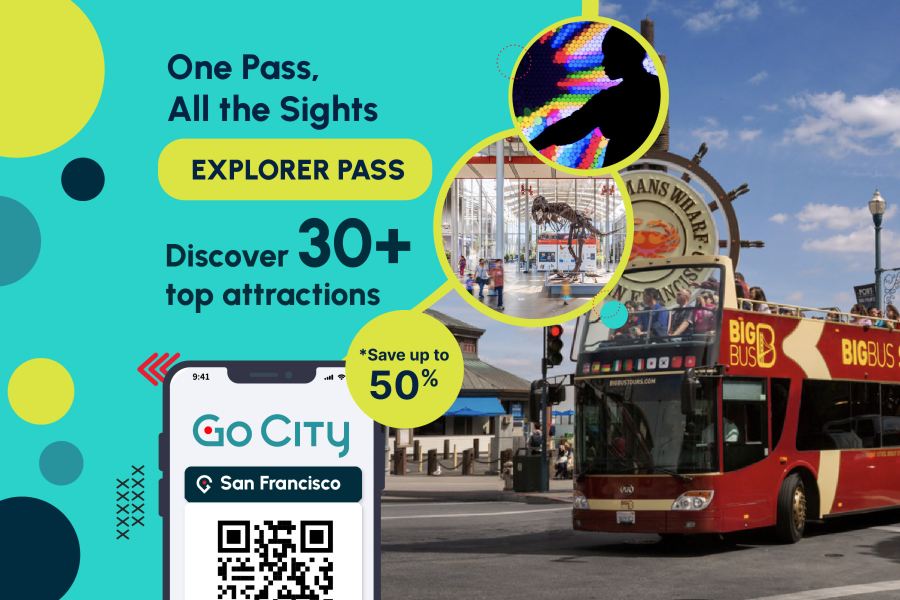 Go City San Francisco All-Inclusive Pass [Resmi Dikelola Sendiri/Mencakup 30+ Atraksi Populer/Pier 39/California Academy of Sciences]|Penjelajah San Francisco