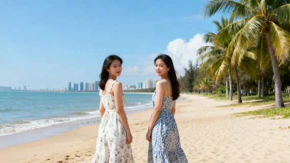 湛江市金沙灣濱海休閒旅遊區旅拍【跟拍攝影親子照情侶閨蜜兒童跟拍家庭旅拍】