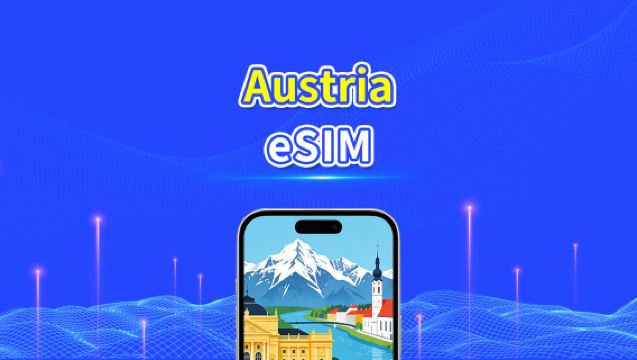 eSIM Austria | Dati ad alta velocità | 5G/4G | Pacchetto giornaliero/dati | 24 ore | 1-30 giorni | Codice QR