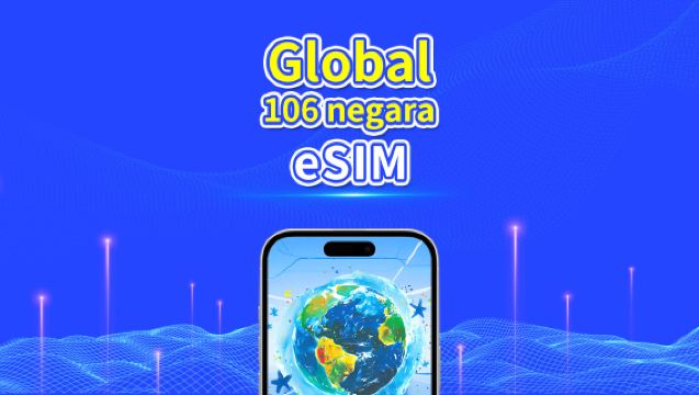 eSIM untuk 106 negara di seluruh dunia|4G/5G|Data laju tinggi|Pakej Harian/Pakej Data|24 jam bil|1-30 hari|Kod QR