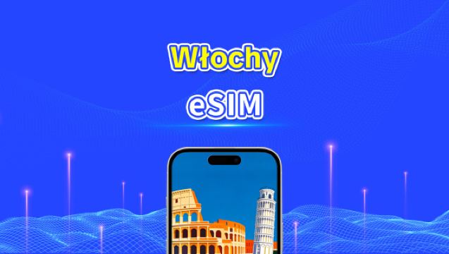 Włoska eSIM | Szybki transfer danych | 5G/4G | Pakiety dzienne/pakiety danych | 24 godziny | 1-30 dni | Kod QR