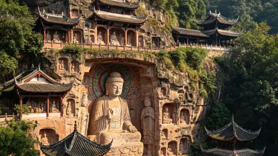 Tour di un giorno alle sculture rupestri di Anyue da Chongqing (biglietto d'ingresso non incluso)