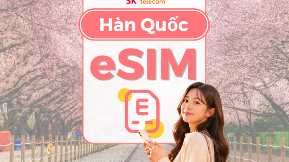eSIM nội địa SKT Hàn Quốc | Dữ liệu tốc độ cao 5G/4G | Số điện thoại 010 | Có thể sử dụng ChatGPT