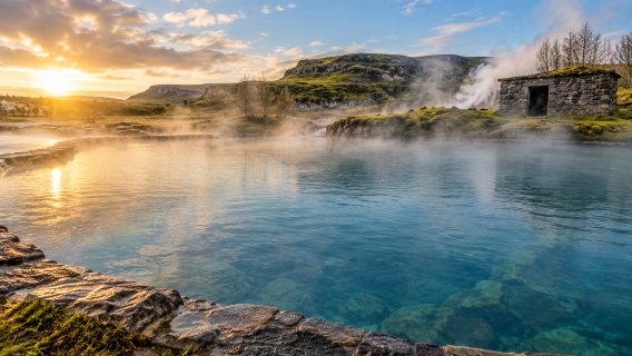 Iceland Golden Circle Kerið Crater Lake + Secret Lagoon + Geysir + Gullfoss 1-day tour