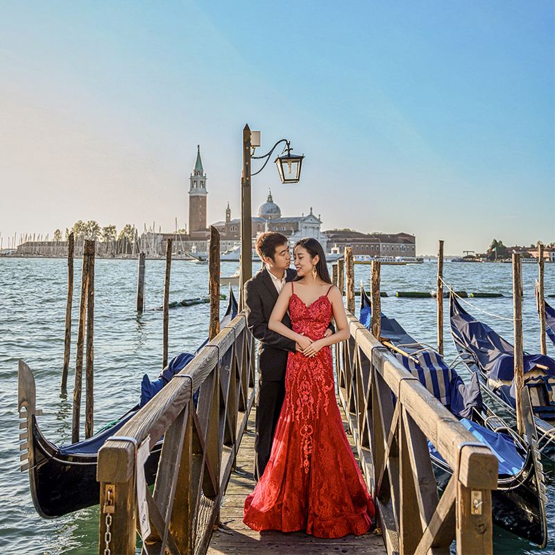Fotos de viaje en Venecia, Italia[Paquete de fotografía de boda para parejas en Venecia, Italia: sesión de fotos de viaje con fotógrafo profesional]