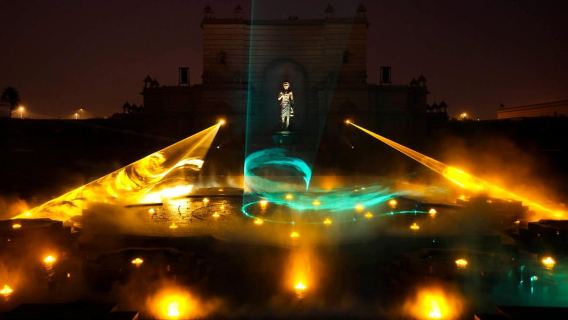 New Delhi: Akshardham Exhibition, Light & Water Show Tour