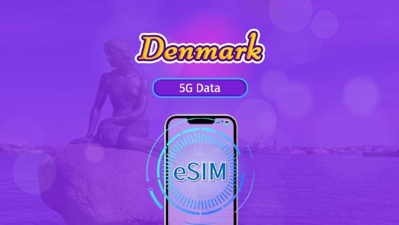 Danimarca | eSIM 5G/4G | Pacchetto totale | Fatturazione ogni 24 ore | 7–30 giorni | Codice QR
