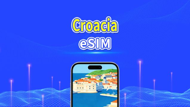 eSIM de Croacia | 5G/4G | Datos de alta velocidad | 24 horas | 1-30 días | Código QR