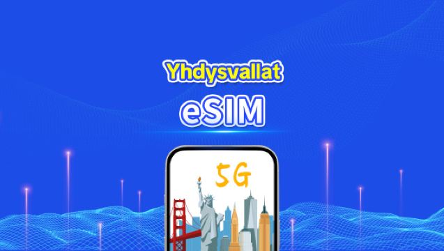 Yhdysvaltain eSIM | 5G/4G | nopea data | päiväpaketti/datapaketti | 24 tuntia | 1-30 päivää | QR-koodi