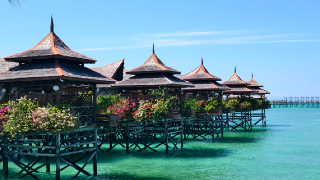 Escursione di mezza giornata a Kapalai [Accesso all'isola|Case sull'acqua di Semporna|Linea panoramica]