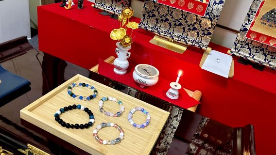 Temple space: Incense making experience (includes tea and chanting) / Natural stone bracelet making workshop - choose one workshop experience