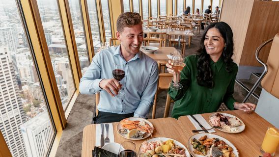 Sydney Tower Revolving Restaurant Seafood Buffet [Window Seat Optional & Lunch/ Dinner & 360-degree Panoramic View of Sydney Sydney Tower Eye]