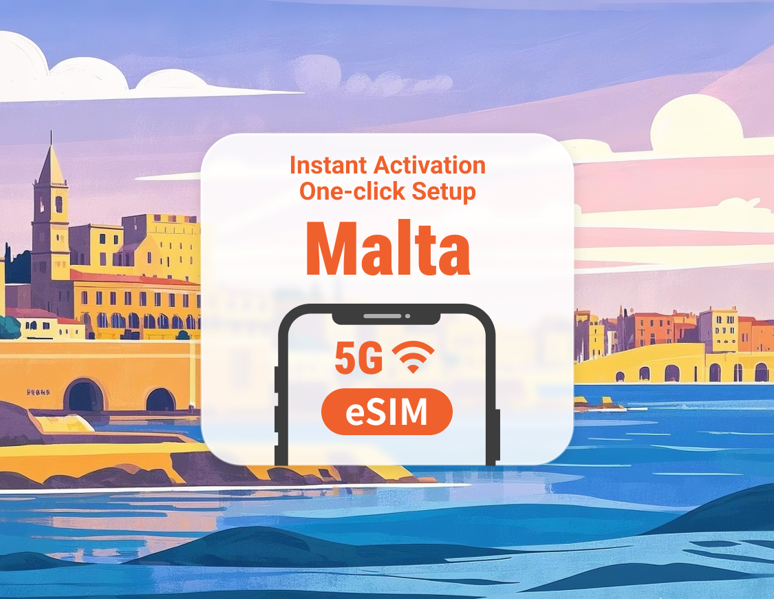 Malta 5G eSIM | Dual Network Coverage | 1–30 Days | Instant QR