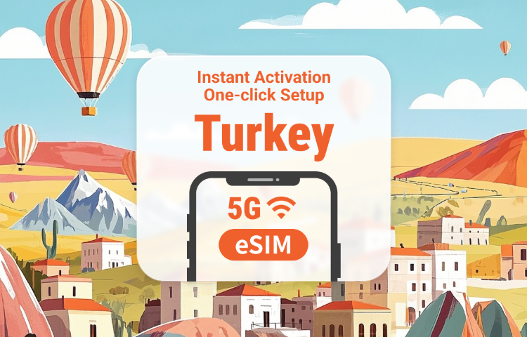 Turkey 5G eSIM | Dual Network Coverage | 1–30 Days | Instant QR