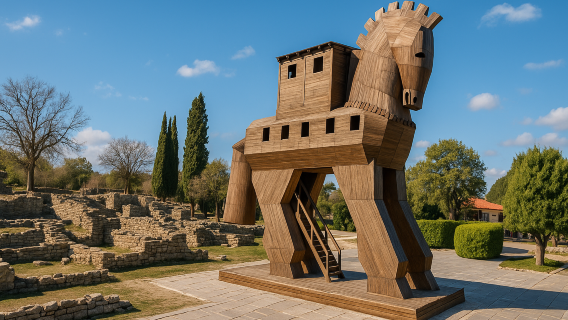 lawatan sehari Istanbul pergi-balik ke Troy dengan lawatan Kuda Kayu