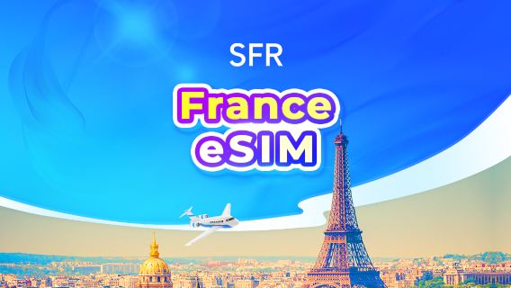 프랑스 SFR 5G eSIM | TikTok & ChatGPT 사용 가능 | 일일 요금제/데이터 요금제 | 24시간 기준 과금 | 1-30일 | QR 코드