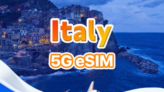 Italy 4G/5G eSIM | DayPass/Total | 1GB/Day - 30GB Total | 1-30 Days | 24-Hour | QR Code