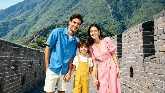 Pekings Mutianyuförsvarsmur med privat transport [En familj, en grupp/inkluderar inträdesbiljett och skyttelbussbiljett]