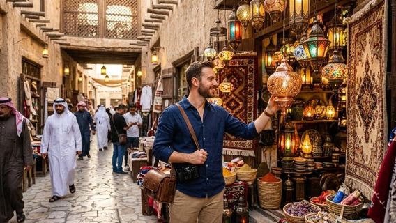 Authentisches Essen in Doha am Souq Waqif und Kultur in Msheireb Downtown