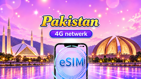 Pakistan | 4G eSIM | Dagbundel/Data Bundel | 1-30 dagen | Ondersteunt Tiktok & ChatGPT | 24-uurs facturering | QR code