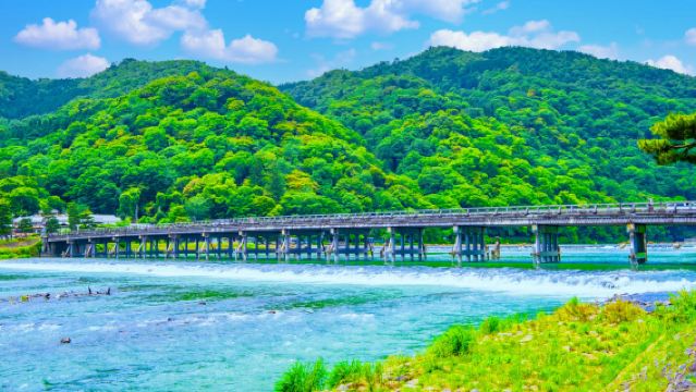 日本京都嵯峨野観光トロッコ列車＋保津川下りの旅|日本語サービス付きチケット込み体験