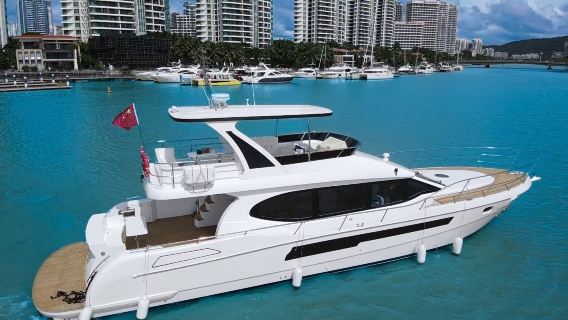 [Noleggio lussuoso di yacht a Sanya] Porto turistico Xinghua di Sanya/3 ore in mare (nuovo yacht da 80 piedi Tomahawk/yacht da 68 piedi a tre ponti flybridge/multipli modelli disponibili)