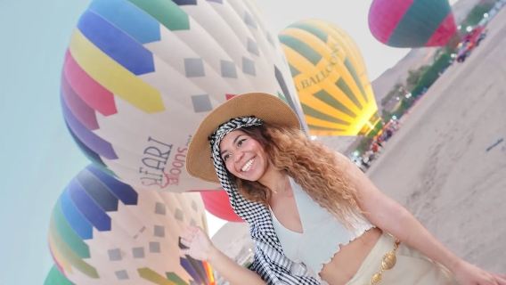 Полёт на воздушном шаре на рассвете в Луксоре (Египет) с трансфером и гидом на китайском/английском и других языках