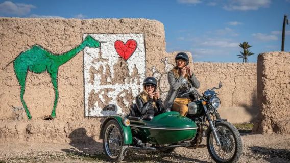 Tour in motocicletta a tre ruote a Marrakesh|Un'esperienza unica attraverso la Città Rossa