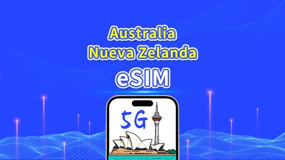 eSIM de Australia y Nueva Zelanda | 5G/4G | Paquete de datos diario/total | 1–30 días | Facturación por día natural | Código QR