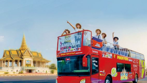 Phnom Penh Hop-on Hop-off Bus Ticket + Mekong River Cruise Combo Ticket