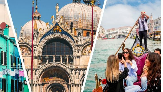 พระราชวังดอจและมหาวิหารเซนต์มาร์ค: ทัวร์พร้อมไกด์ + ทัวร์เกาะบูราโนและมูราโน + นั่งเรือกอนโดลา