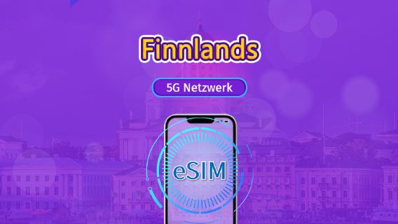 Finnland | 5G/4G eSIM | Gesamtpaket | 24-Stunden Abrechnung | 7–30 Tage | QR-Code