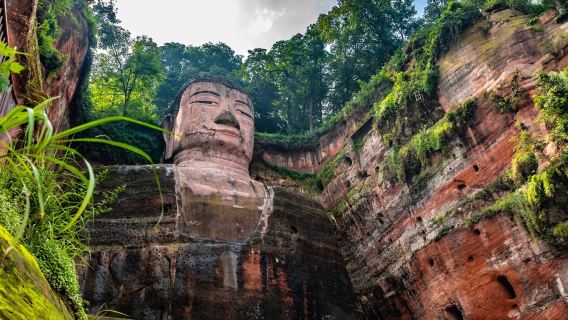 Excursión en barco al Gran Buda de Leshan [billete de barco + visita guiada con explicaciones de 30 minutos + auriculares Bluetooth + visita guiada con explicaciones del Templo Wuyou incluida]