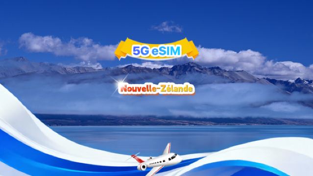 eSIM 5G Nouvelle-Zélande | Forfait journalier/Forfait total | 1 Go/jour - 30 Go au total | 1 à 30 jours | Système 24h/24 | QR code