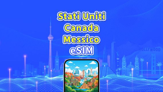Stati Uniti / Canada / Messico 5G eSIM | Piani dati giornalieri / totali | 1–30 giorni | Fatturazione 24 ore | Codice QR