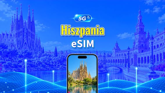 Hiszpania 5G eSIM | 3 sieci | Pełne wsparcie dla AI i TikToka | Pakiet danych dzienny/łączny | 1–30 dni | Rozliczenie 24-godzinne | Kod QR