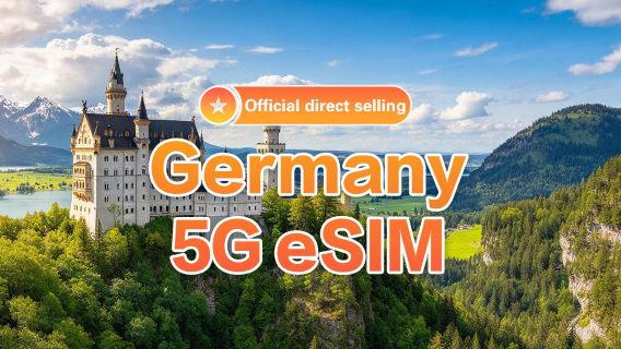 [Tyskland] 5G | eSIM | Flera abonnemang att välja mellan | Omedelbar användning | Stöd för hotspot | QR-kod