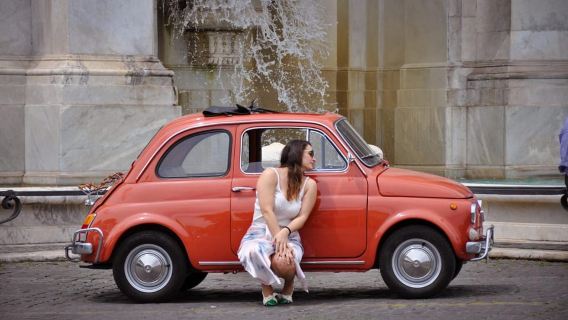 Visite privée de Rome et photo dans une Fiat 500 vintage