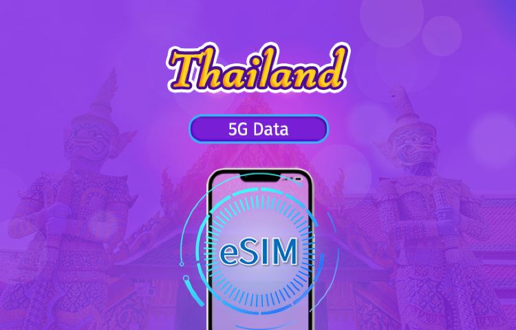 Thailand | 5G eSIM | Day Pass/Total Package | 24H Billing | 1-30 days | QR code