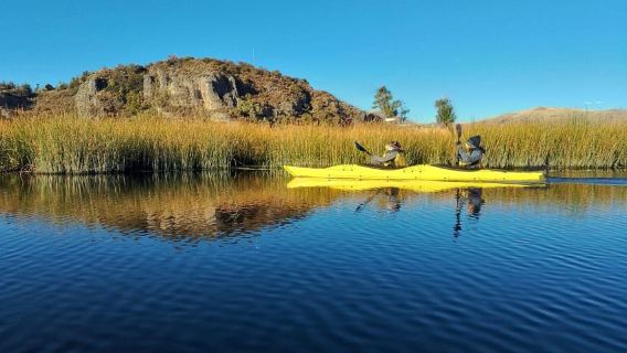 Puno - Uros Floating Island by kayak
