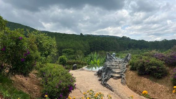 Pakej pelancongan khas Dalat Vietnam | Datanla Falls + Taman Arca Tanah Liat + Kuil Zen Buluh + Tasik Spring Woods ※ Boleh disesuaikan