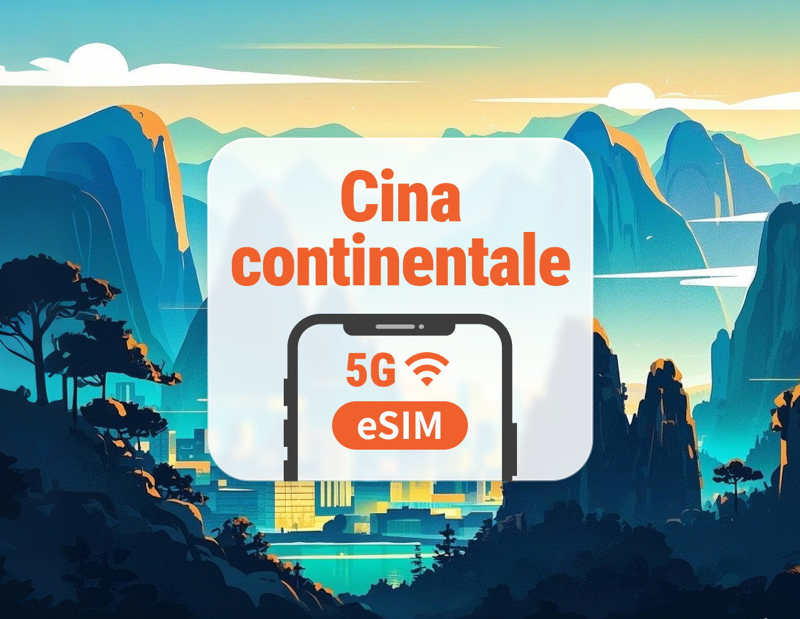 5G eSIM per la Cina continentale | Supporta ChatGPT e TikTok | 1–30 giorni / 365 giorni | QR istantaneo